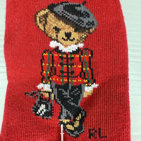 Polo Ralph Lauren Girl's Socks Polo Bear Set of 3 pairs 10-13 shoes / 4-6x socks - Picture 3 of 7